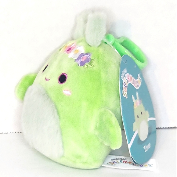 TOVE 🦋 Mint Green Moth Man w Flower Crown Clip Original Squishmallow ☆》NWT《☆ - Picture 4 of 7